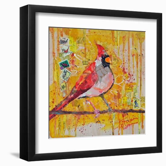 Femail Cardinal-null-Framed Art Print