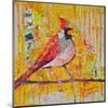 Femail Cardinal-null-Mounted Art Print