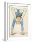 Female Acrobat Seen from the Front Balances on Her Hands-Jules Garnier-Framed Art Print