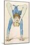 Female Acrobat Seen from the Front Balances on Her Hands-Jules Garnier-Mounted Art Print