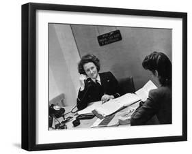 Female Air Traffic Clerk-null-Framed Photographic Print