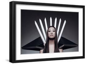 Female Asian Model Looking at Camera-Luis Beltran-Framed Photographic Print