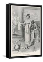 Female Attendant Helps Madama Butterfly to Dress-C.d. Weldon-Framed Stretched Canvas