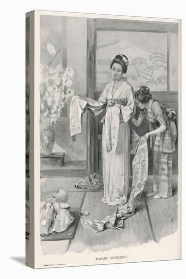 Female Attendant Helps Madama Butterfly to Dress-C.d. Weldon-Stretched Canvas