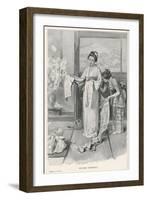 Female Attendant Helps Madama Butterfly to Dress-C.d. Weldon-Framed Art Print
