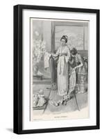 Female Attendant Helps Madama Butterfly to Dress-C.d. Weldon-Framed Art Print