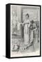 Female Attendant Helps Madama Butterfly to Dress-C.d. Weldon-Framed Stretched Canvas