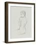 Female Back Sketch I-Jacob Green-Framed Art Print