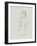 Female Back Sketch I-Jacob Green-Framed Art Print