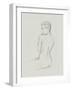 Female Back Sketch I-Jacob Green-Framed Art Print