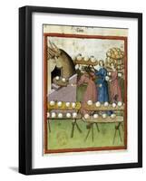 Female Bakers Making Bread - 14Th Cent. Illumination-null-Framed Giclee Print