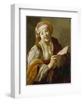 Female Balladeer, 1628-Hendrick Ter Brugghen-Framed Giclee Print