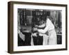 Female Barber Shaving-null-Framed Photographic Print