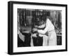 Female Barber Shaving-null-Framed Photographic Print