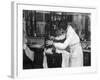 Female Barber Shaving-null-Framed Photographic Print