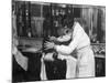 Female Barber Shaving-null-Mounted Photographic Print