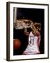 Female Basketball Player Slam Dunking-null-Framed Photographic Print