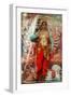 Female Bharata Natyam Dancer on Stage Performing Episode from the Ramayana Epic-null-Framed Giclee Print