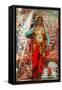 Female Bharata Natyam Dancer on Stage Performing Episode from the Ramayana Epic-null-Framed Stretched Canvas