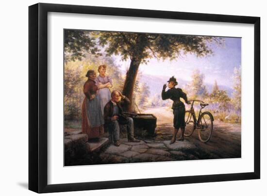 Female Bicyclist, 1892-Edward Lamson Henry-Framed Giclee Print