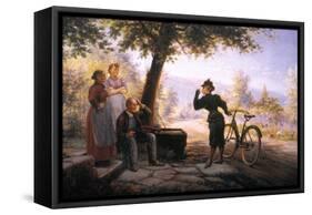 Female Bicyclist, 1892-Edward Lamson Henry-Framed Stretched Canvas