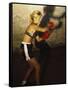 Female Boxer Practicing-null-Framed Stretched Canvas