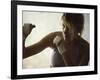 Female Boxer Practicing-null-Framed Photographic Print