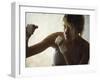 Female Boxer Practicing-null-Framed Photographic Print