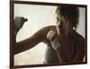 Female Boxer Practicing-null-Framed Photographic Print