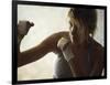 Female Boxer Practicing-null-Framed Photographic Print