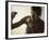 Female Boxer Practicing-null-Framed Photographic Print