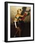 Female Boxer Practicing-null-Framed Photographic Print