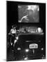 Female Car-Hop Taking Order from Couple in Convertible Car During Movie at Rancho Drive in Theater-Allan Grant-Mounted Premium Photographic Print