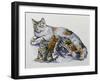 Female Cat Nursing Her Kittens (Felis Catus), Felidae-null-Framed Giclee Print