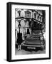 Female Chauffeur Standing by a 1964 Morris Oxford, 1964-null-Framed Photographic Print