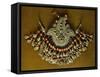 Female Chest Decoration in Silver-Gilt, Coral and Turquoise from Uzbekistan-null-Framed Stretched Canvas