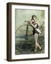 Female Circus Performer with Bicycle-null-Framed Giclee Print