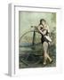 Female Circus Performer with Bicycle-null-Framed Giclee Print