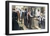 Female Civil Servant: Residents of a City Accusing the New Post Office Employee, circa 1905. Reprod-null-Framed Giclee Print