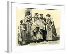 Female Costumes in Appenzell Switzerland-null-Framed Giclee Print