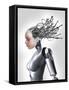 Female Cyborg, Artwork-Victor Habbick-Framed Stretched Canvas