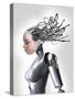 Female Cyborg, Artwork-Victor Habbick-Stretched Canvas