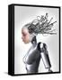 Female Cyborg, Artwork-Victor Habbick-Framed Stretched Canvas