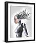 Female Cyborg, Artwork-Victor Habbick-Framed Photographic Print