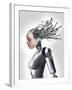 Female Cyborg, Artwork-Victor Habbick-Framed Photographic Print