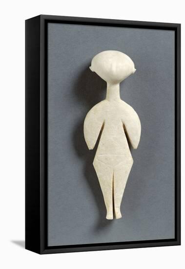 Female Cycladic Figure of the Kilia Type (Stargazer)-null-Framed Stretched Canvas