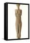 Female Cycladic Figure with Painted Features, Early Spedos Type-null-Framed Stretched Canvas