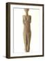 Female Cycladic Figure with Painted Features, Early Spedos Type-null-Framed Photographic Print