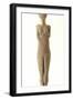 Female Cycladic Figure with Painted Features, Early Spedos Type-null-Framed Photographic Print