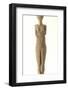 Female Cycladic Figure with Painted Features, Early Spedos Type-null-Framed Photographic Print